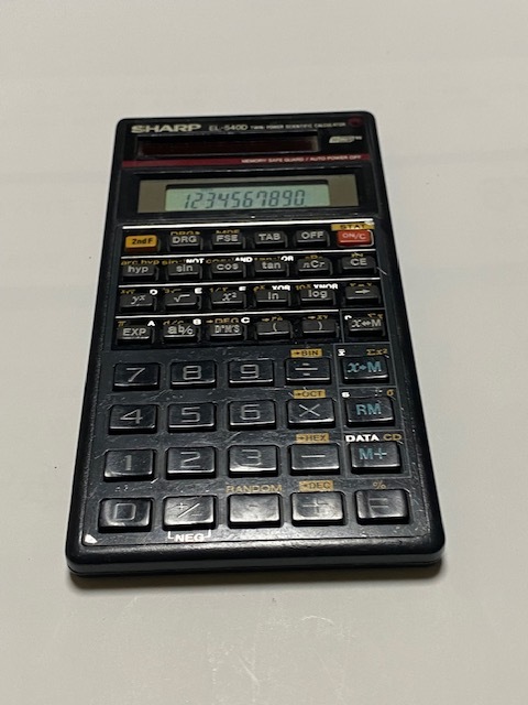  sharp scientific calculator EL-540D Showa Retro present condition goods 
