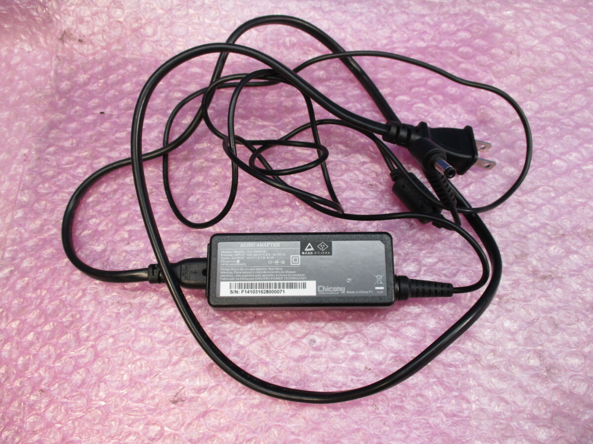 CHICONY AC アダプタ A12-040N2A 19V-2.1A 　中古動作保証_画像1