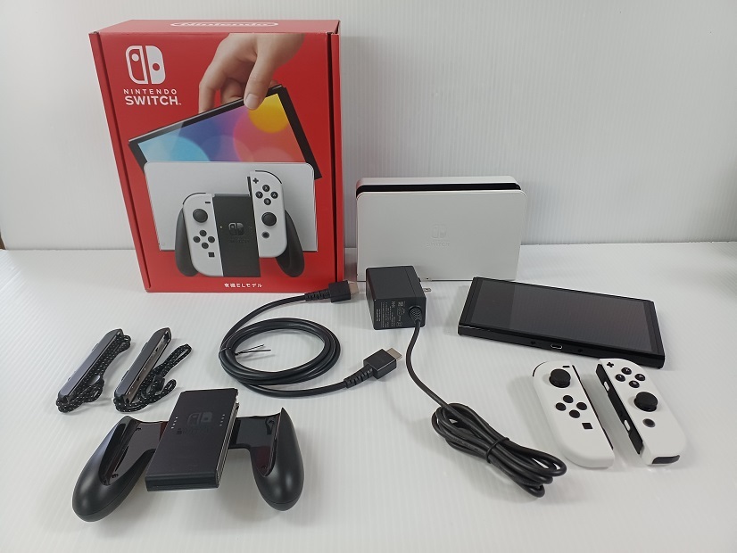 Nintendo Switch ニンテンドースイッチ 有機ELモデル Joy-Con(L)/(R)ホワイト HEG-S-KAAAA 美品【中古品】 〇YR-51568〇