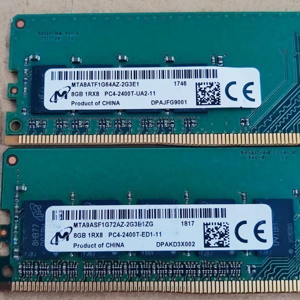 パソコンメモリ DDR4 2400T PC4-19200 8GBx2 合計16GB 動作確認済みの画像3