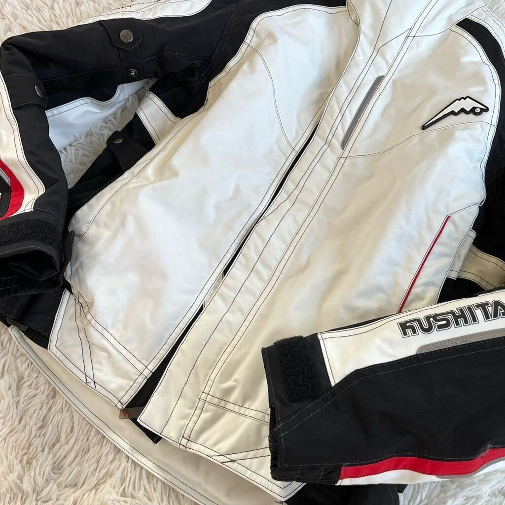 XL 白 メンズ KUSHITANI クシタニ パドックジャケット ウィンター ライダース レーシング バイクウェア レーシング プロテクター付 2輪_画像4