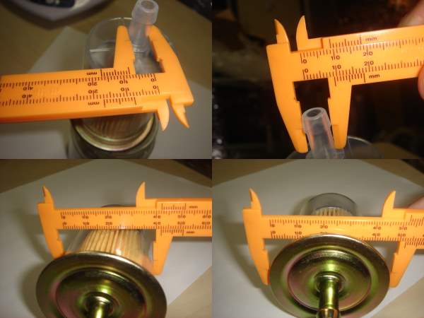 旧車車等に最適 全長10cm 8mm管用 フューエルフィルター 燃料フィルター_画像3