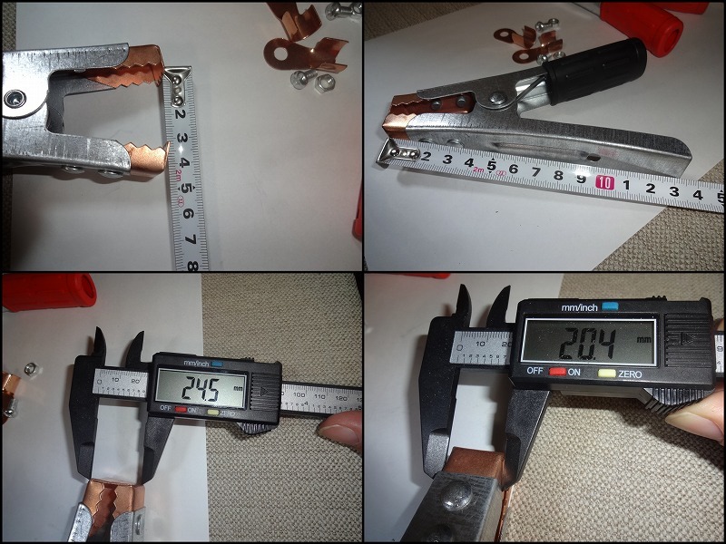 [送料込] クリックポスト発送可 130mm ワニ口クリップ 1対 赤黒 13cm 東京発 _画像4