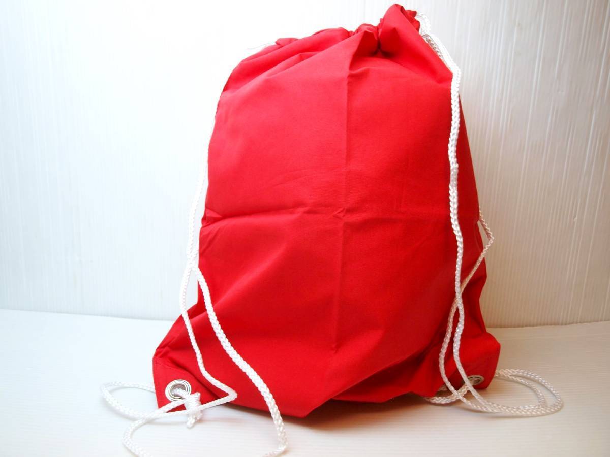 Supreme シュプリーム Drawstring Bag Red ドローストリング バッグ 巾着リュック レッド 赤 Box logo ボックスロゴ 新品未使用品 レア！_画像2