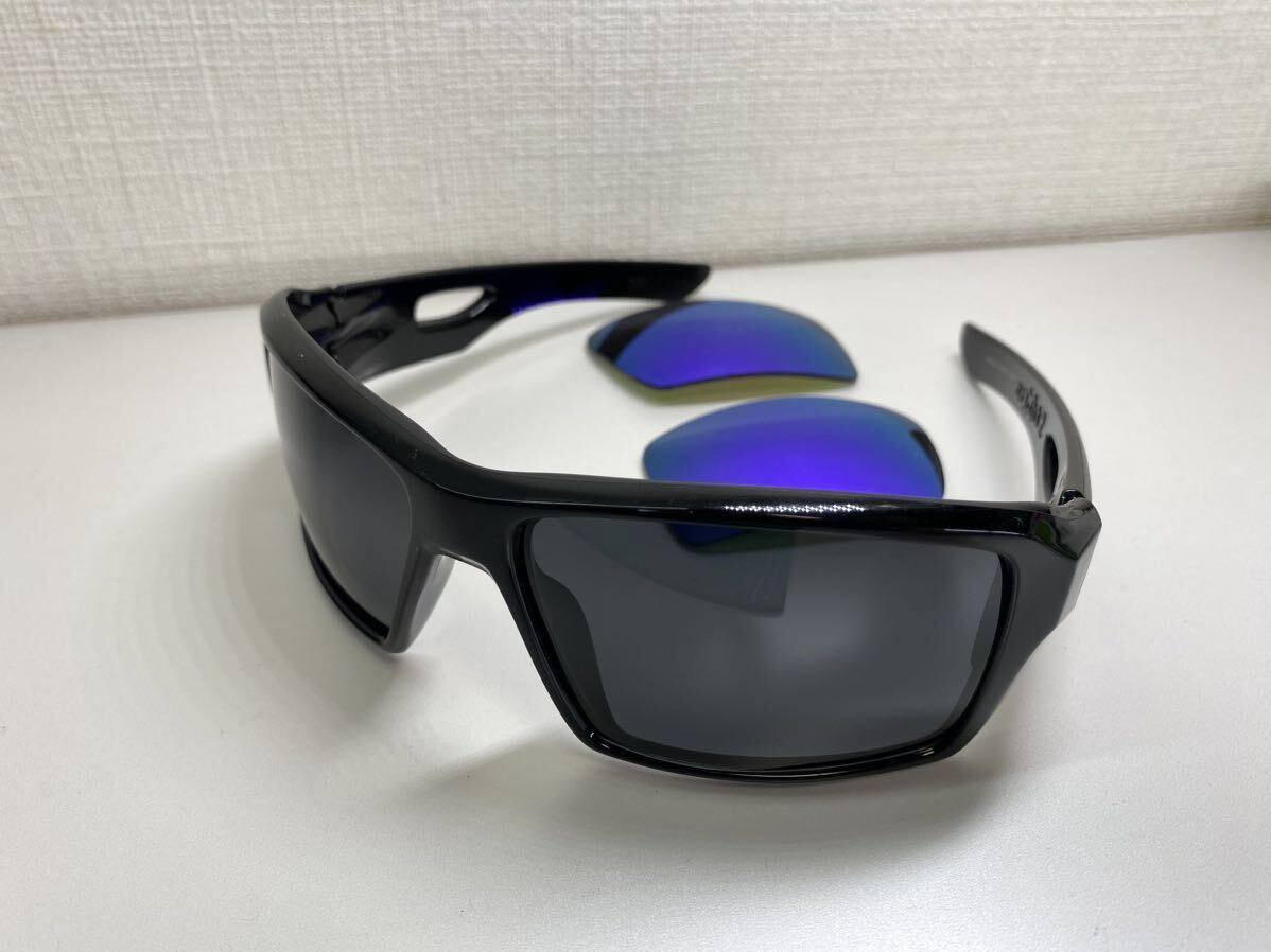 美品　レア　OAKLEY オークリー eyepatch2 アイパッチ2 偏光レンズ　黒　紫　人気