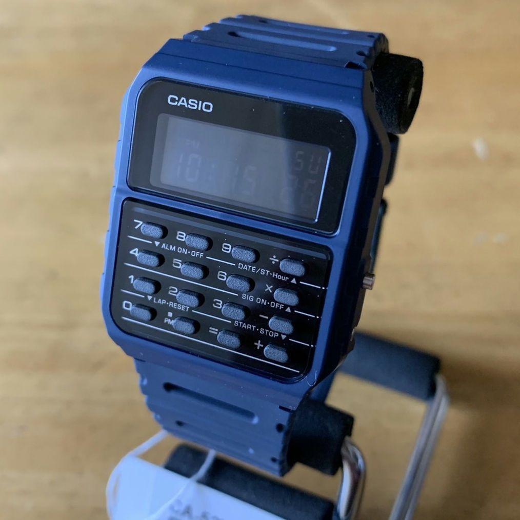 【新品・箱なし】カシオ CASIO データバンク カリキュレーター メンズ 腕時計 CA-53WF-2B ネイビー_画像1