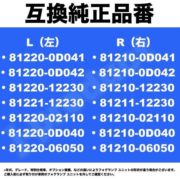 TOYOTA トヨタ 80系 ノア noah ヴォクシー ZRR70系 VOXY H19.6～ X 汎用 フォグランプユニット ガラスレンズ H8/H11/H16 / TRANS X_画像4