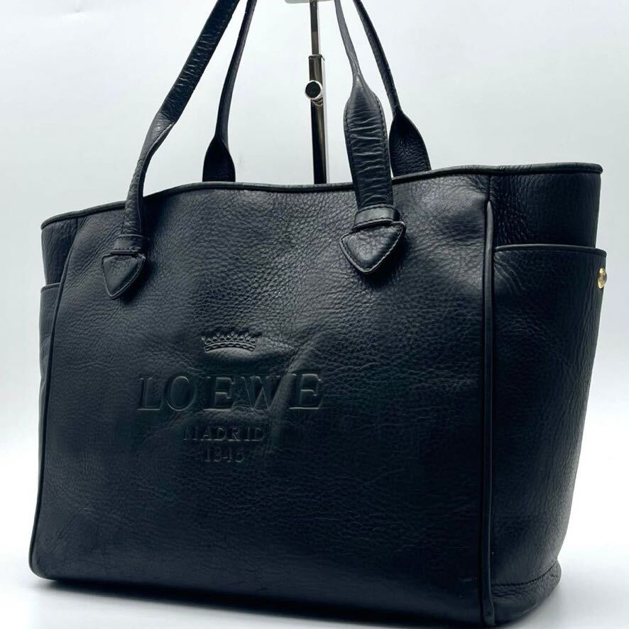 【美品】ロエベ トートバッグ ヘリテージ ロゴ 型押し レザー フーシャ Yahoo!オークション - 定価25万/美品 LOEWE ロエベ トートバッグ