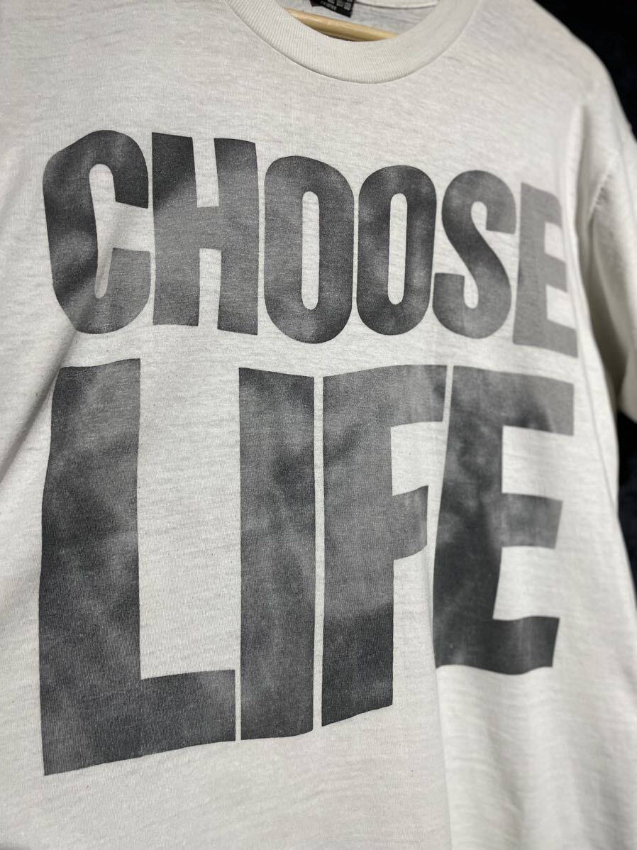 80s ヴィンテージ choose life tシャツ メッセージ スローガン vintage Wham ジョージマイケル トレインスポッティング トレスポ movieの画像4