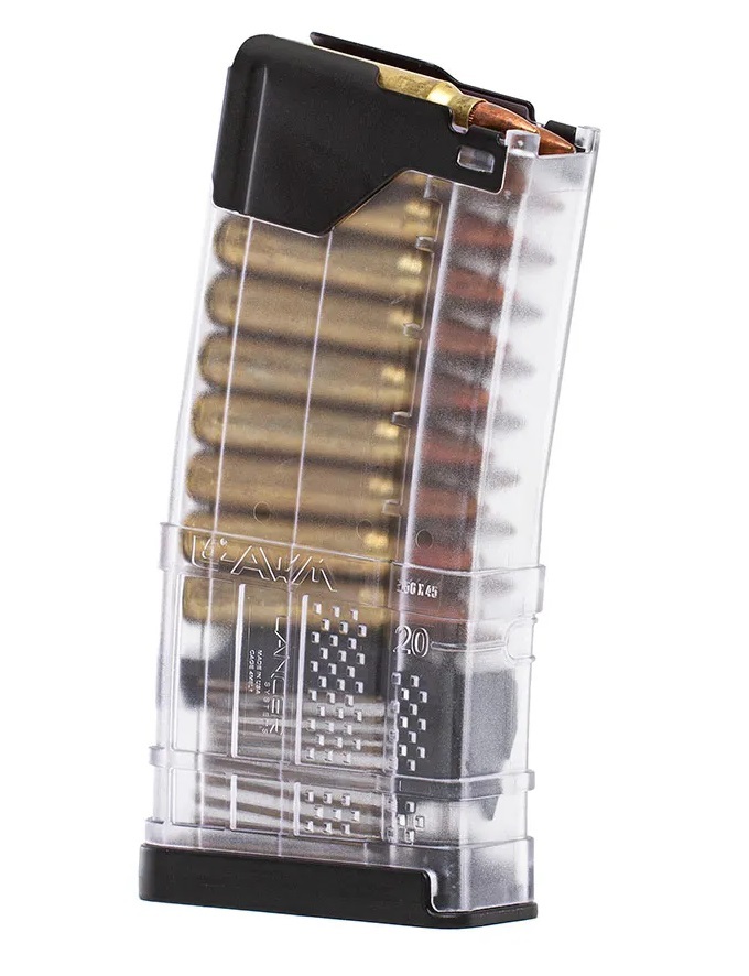 【実物・新品・送料込み】LANCER SYSTEMS L5AWM ADVANCED WARFIGHTER MAGAZINE 20 ROUND Translucent Clear トランスルーセントクリア_画像1