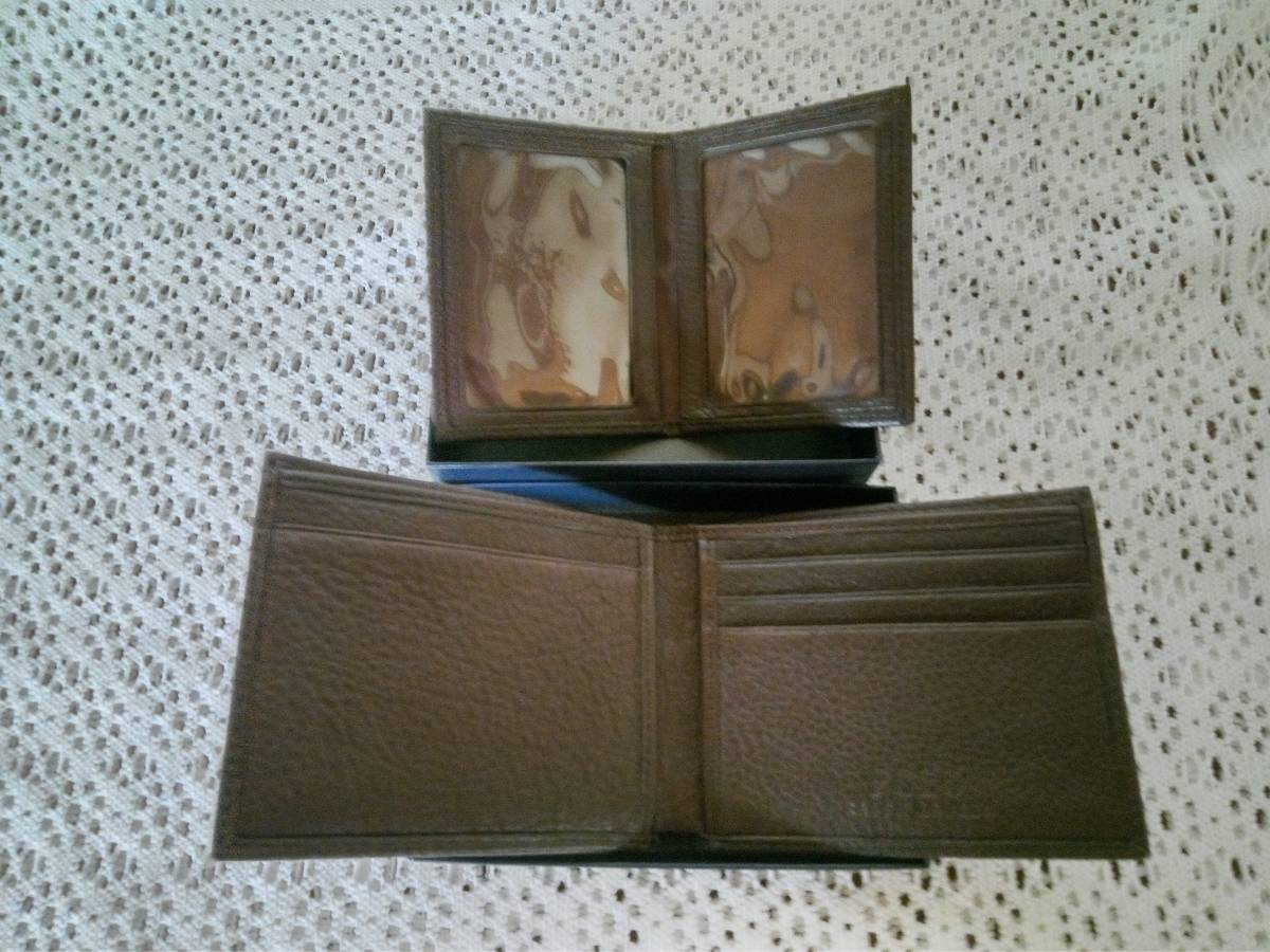 正規品／定価 約￥24000／未使用品／専用保存箱有り　ポロ　ラルフローレン　二つ折り財布（カードケース付）男女兼用/カラー:ブラウン