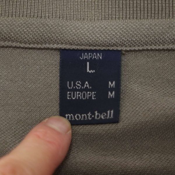 mont-bell モンベル 通年 長袖 ウィックロン★ ポロシャツ Sz.L　メンズ アウトドア　E4T00370_2#C_画像5