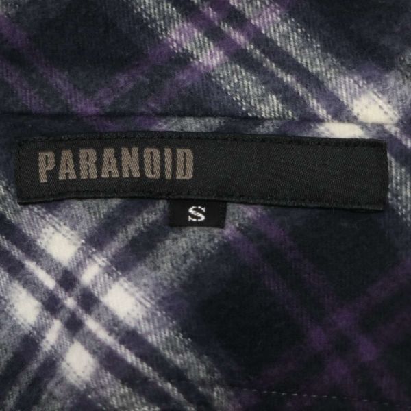 PARANOID パラノイド 秋冬 ダブルジップ ネル チェック★ ジャケット ブルゾン Sz.S　メンズ 日本製　E4T00362_2#N_画像5