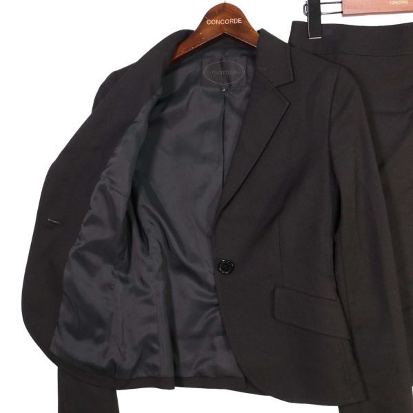 UNTITLED アンタイトル 通年 セットアップ スカート スーツ Sz.ジャケット　1　スカート　2　レディース 黒 フォーマル　E4T00491_3#C_画像5