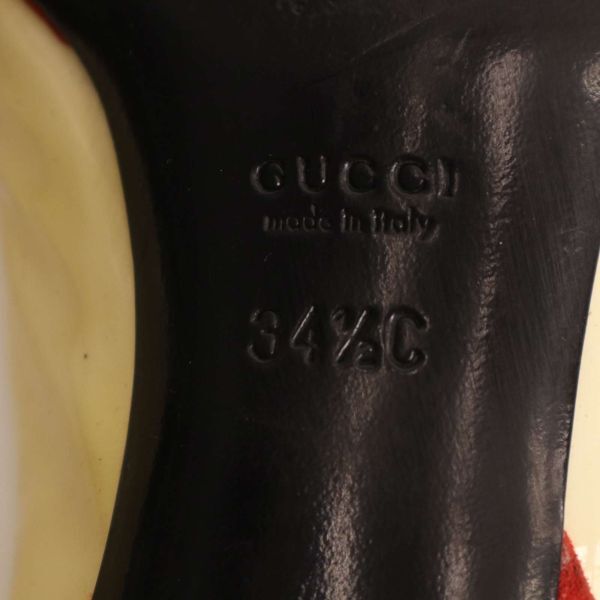 イタリア製★ GUCCI グッチ 通年 スウェード切替★ エナメル パンプス シューズ 靴 Sz.34 1/2　レディース 黄色　E4G00048_3#U_画像6