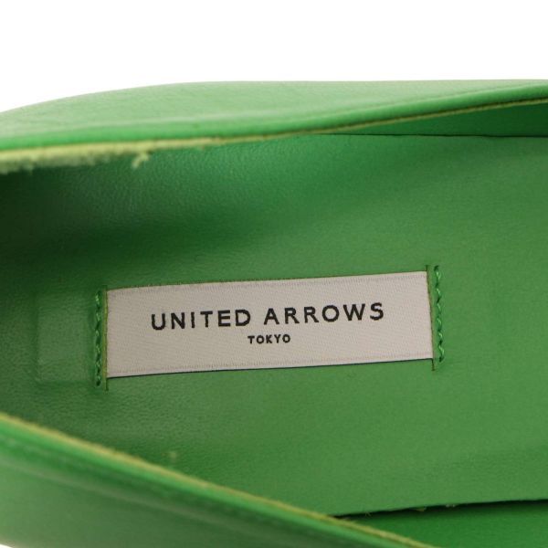 UNITED ARROWS ユナイテッドアローズ 通年 レザー★ ポインテッドトゥ パンプス シューズ 靴 Sz.36　レディース 緑 日本製　E4G00043_3#U_画像7