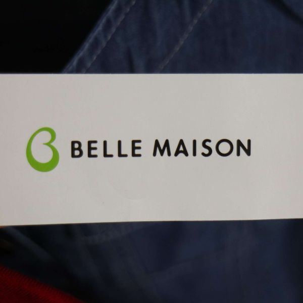 【新品 未使用】 BELLE MAISON ベルメゾン 通年 ノーカラー 加工★ デニム ジャケット Gジャン Sz.M レディース E4T00538_3#Oの画像5