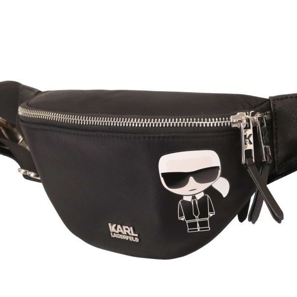 美品★ KARL LAGERFELD カール・ラガーフェルド 通年 ボディバッグ ウエストポーチ Sz.F　レディース　E4G00107_3#U_画像1