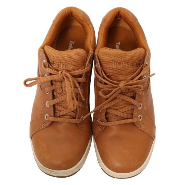 Timberland ティンバーランド 通年 ロゴ刻印 レザー★ スニーカー シューズ 靴 Sz.25cm　レディース　E4G00079_3#U_画像2