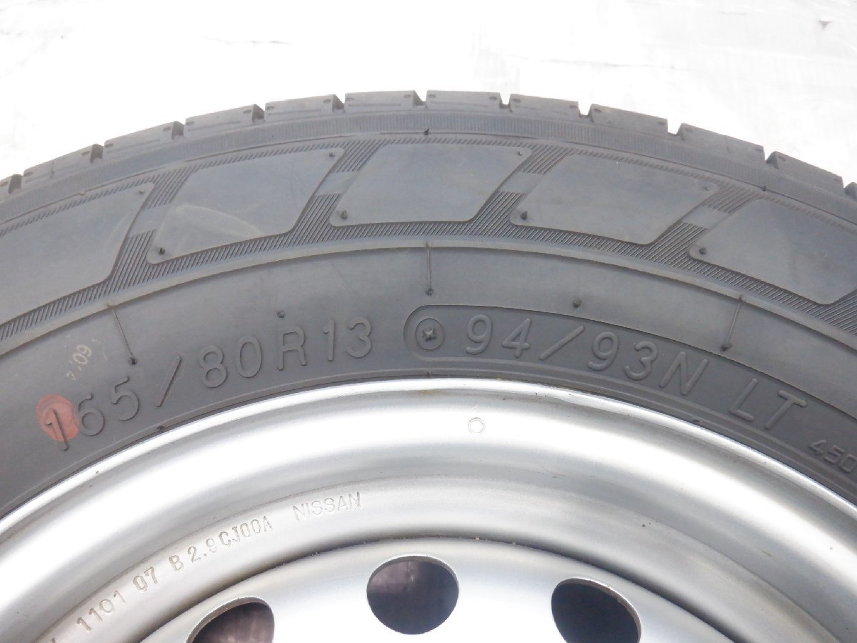 ☆VY12 ADバン☆ 4H 100 5J +40 13インチ 日産純正 鉄 スチールホイール タイヤ 165/80R13 94/93N LT YOKOHAMA 4本_画像6