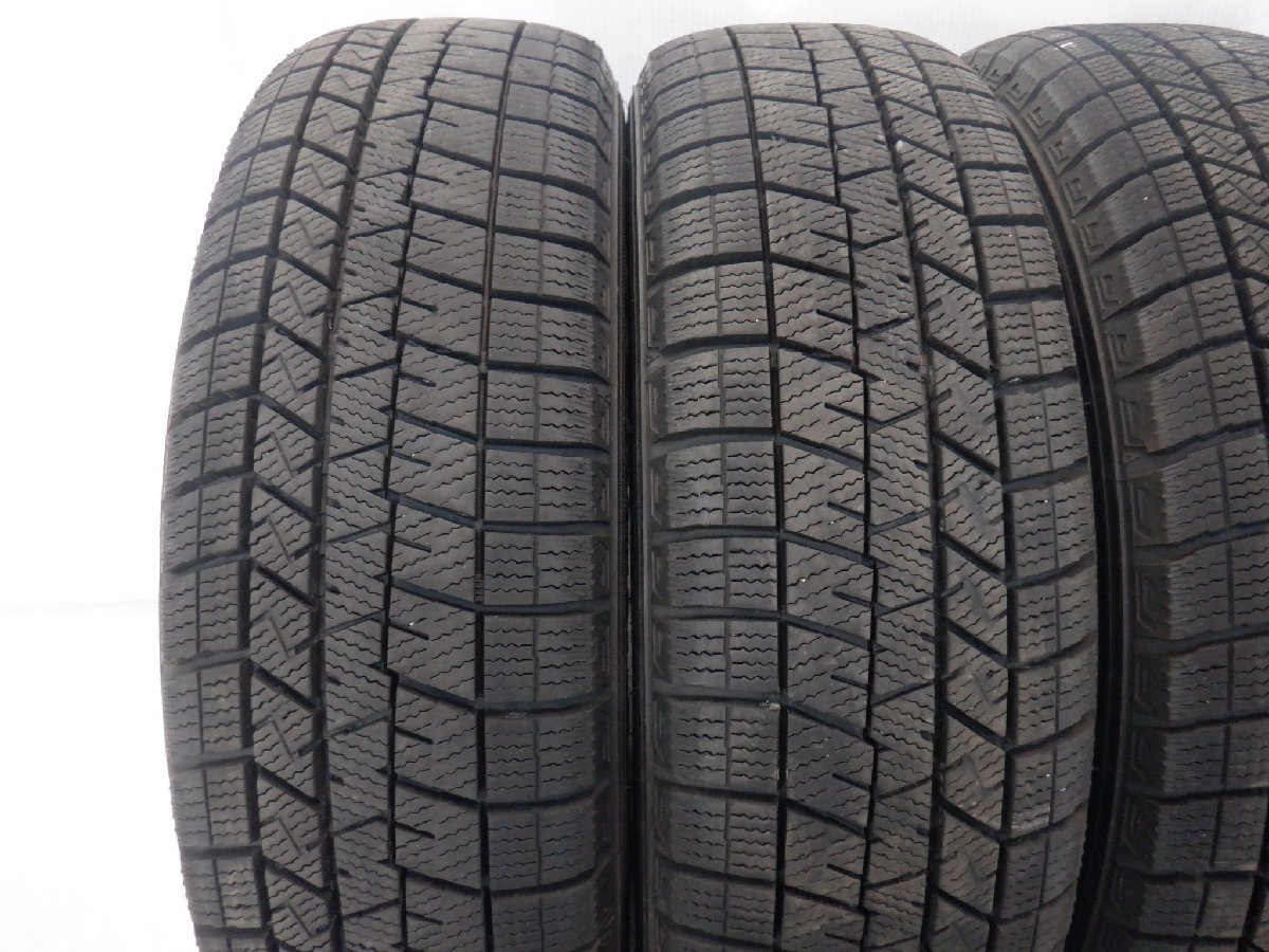 ☆20年製 山あり☆ 4H 100 4.5J +43 14インチ 社外品 アルミホイール 冬用 スタッドレス タイヤ 165/65R14 DUNLOP 4本_画像8