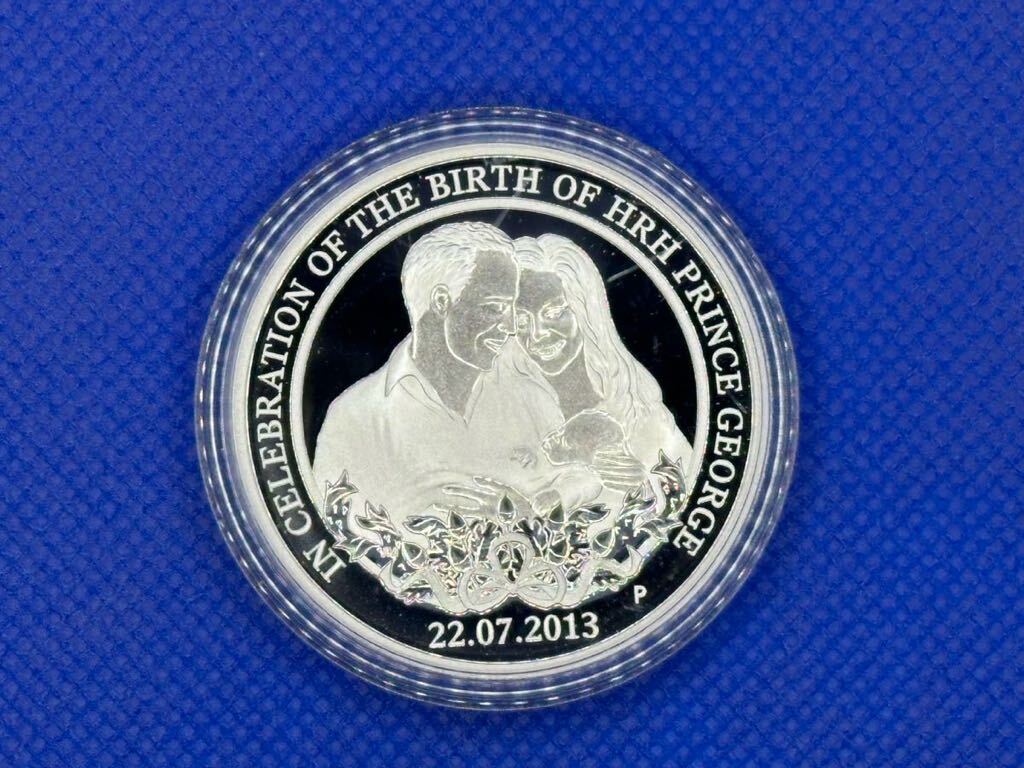 エリザベス銀貨 オーストラリア　イギリスジョージ王子誕生祝い　記念硬貨 _画像2