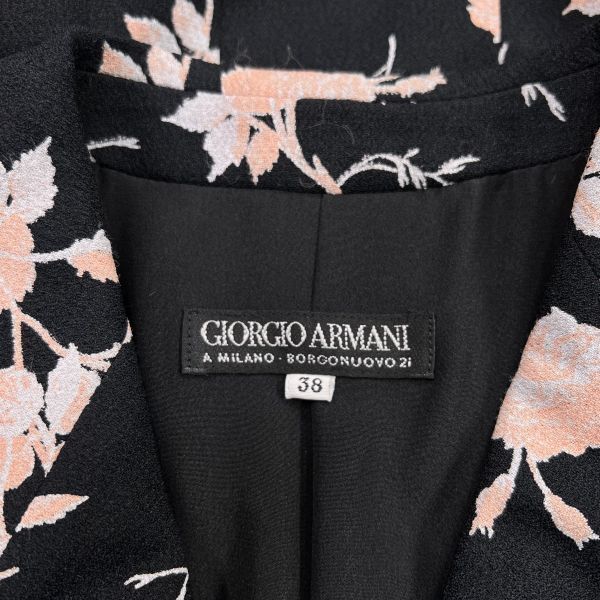 GIORGIO ARMANI 1980s цветочный принт выставить длинный жакет юбка пальто 38joru geo Armani 2209020