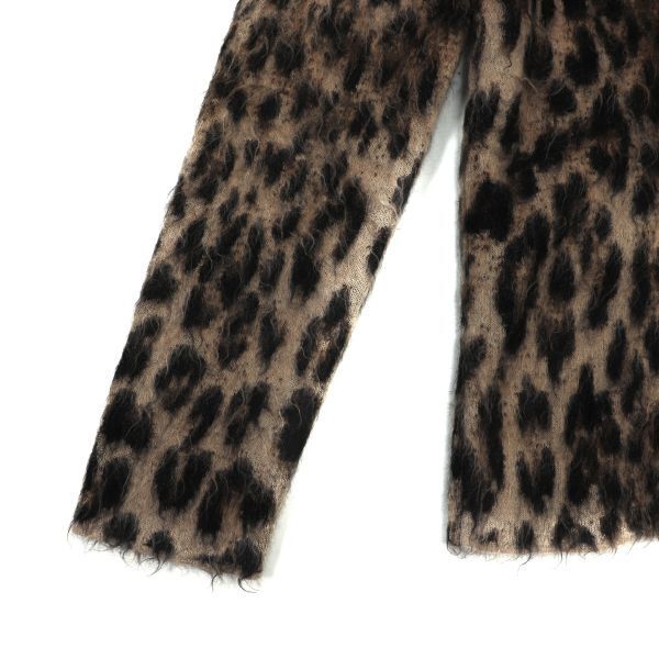 Salvatore Ferragamomoheya. Leopard shaggy knitted tops sweater L Salvatore Ferragamo 2301035