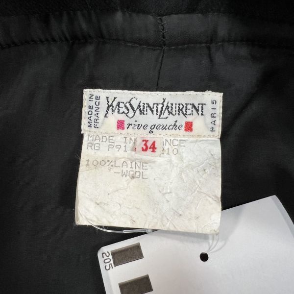 Yves Saint Laurent rive gauche AW1991 本人期 ウールジャンプスカート 91AW 34 イヴサンローラン リヴゴーシュ 2111066_画像8