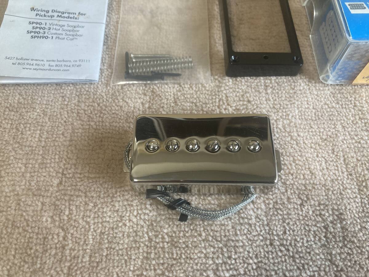 正規品）Seymour Duncan（セイモア・ダンカン）SPH-90-1b Phat Cat ピックアップ 検索）ギブソン Gibson ハムバッカー P90 　_画像1