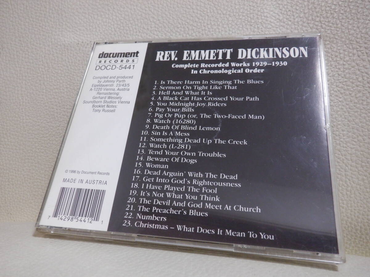 [CD] REV. EMMETT DICKINSON / 1929 - 1930 _画像2