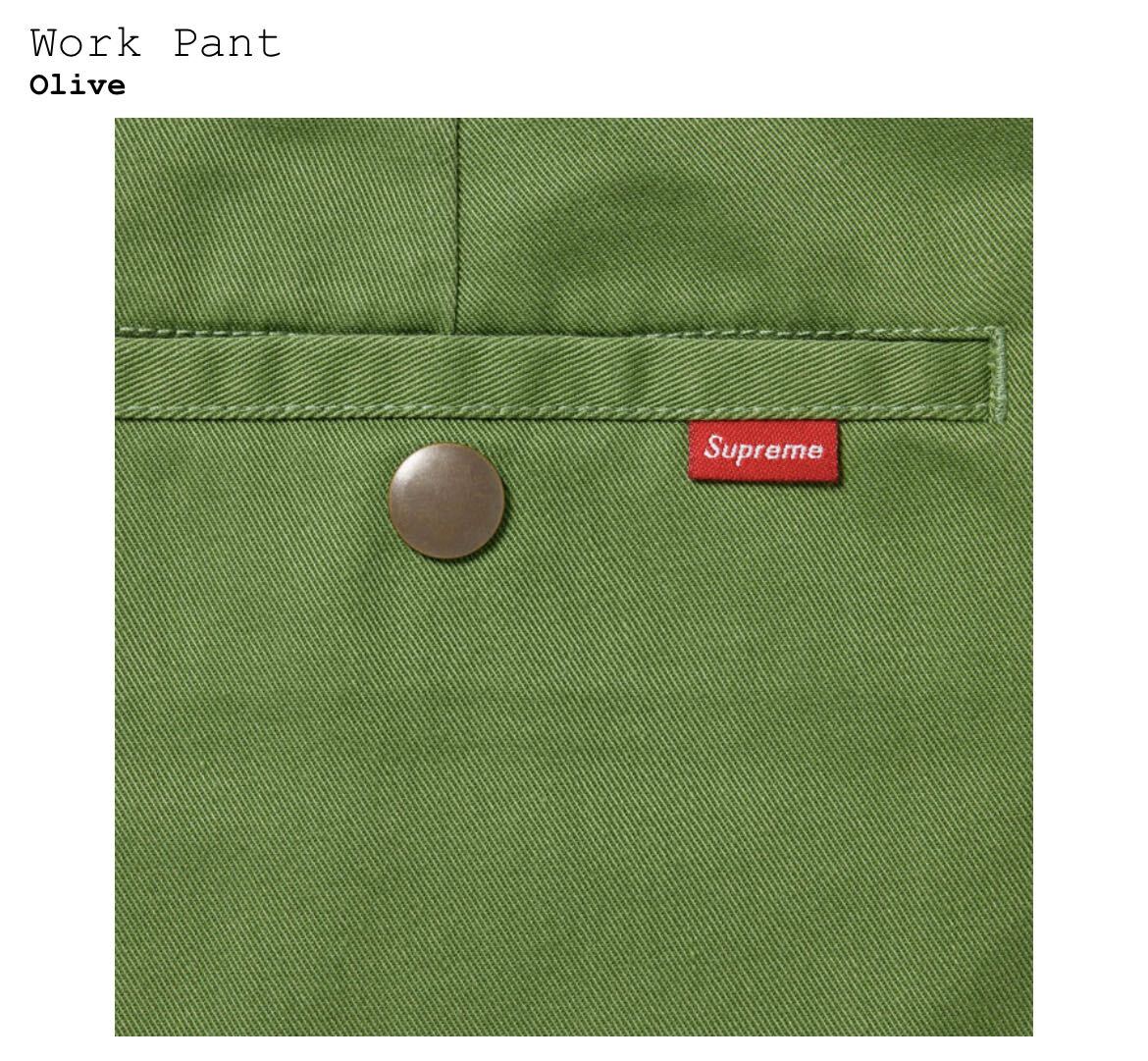 Supreme 24SS Week5 Work Pant Olive 34 Large シュプリーム ワークパンツ オリーブ ラージ 新品未使用 オンライン購入 1円〜 送料無料の画像3