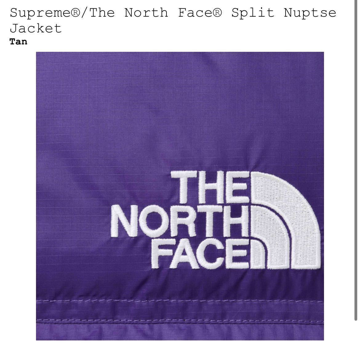 Supreme 24SS week3 The North Face Split Nuptse Jacket Tan L シュプリーム ノースフェイス スプリット ヌプシジャケット 送料無料 新品_画像4