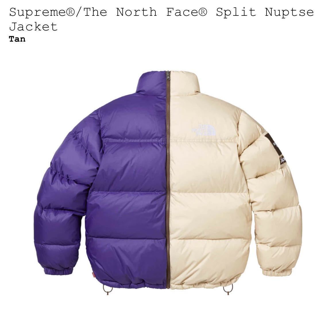 Supreme 24SS week3 The North Face Split Nuptse Jacket Tan L シュプリーム ノースフェイス スプリット ヌプシジャケット 送料無料 新品_画像3