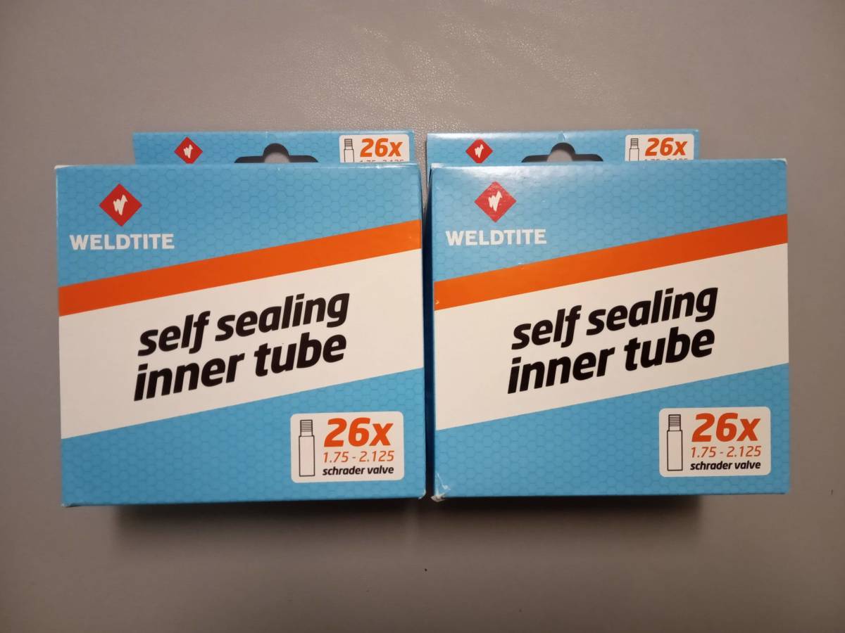 【新品 2本 即決即日発送】チューブ / WELDTITE ウェルドタイト / self sealing inner tube / 26インチ / 1.75-2.125 / 米式 _画像1