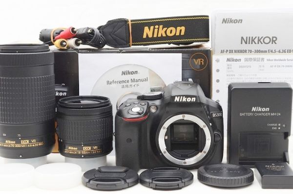 ☆良品☆ Nikon ニコン D5300 ダブルズームレンズキット 元箱 付属品 ♯24022906