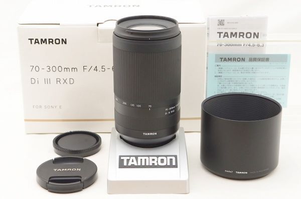 ☆美品☆ TAMRON タムロン 70-300mm F4.5-6.3 Di Ⅲ RXD A047 元箱 付属品 Sony用（Eマウント）♯24031704_画像1