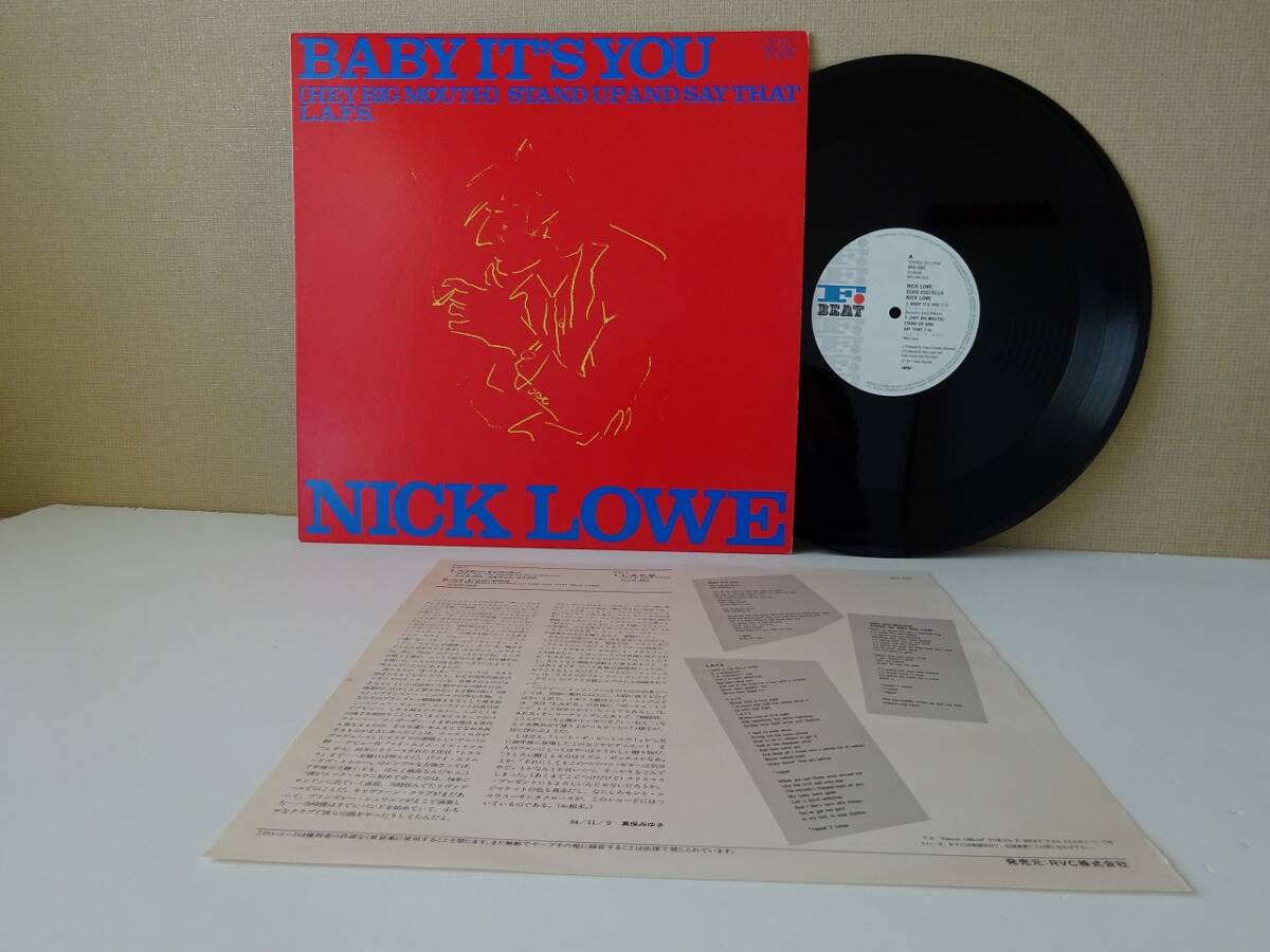 used★国内盤★12インチ / ニック・ロウ NICK LOWE ベイビー・イッツ・ユー / ELVIS COSTELLO エルヴィス・コステロ 【ライナー】_画像1