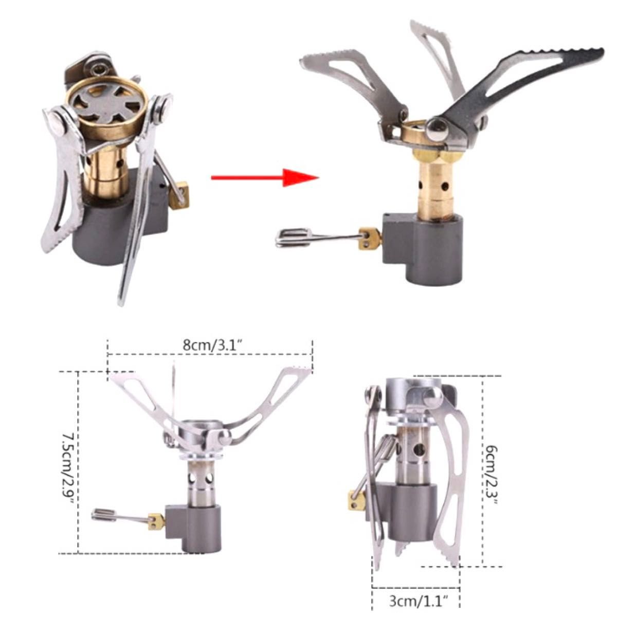 新品 ガス ストーブ 小型 軽量 折りたたみ キャンプ バーナー コンロ