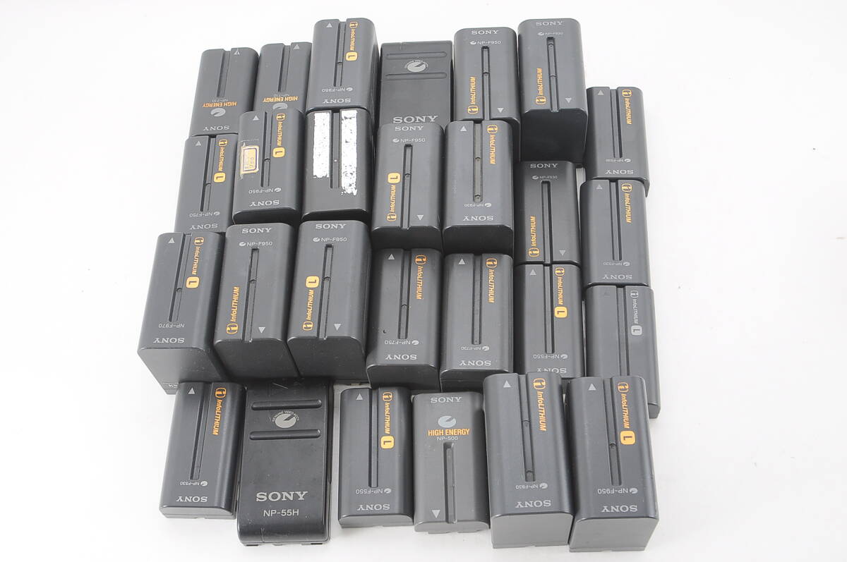 [MYM12]52 point SONY battery large amount summarize set Sony digital video camera for battery pack L type Info lithium 