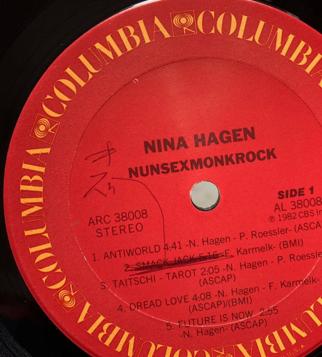 米盤オリジナル NINA HAGEN/NUNSEXMONKROCK _画像8