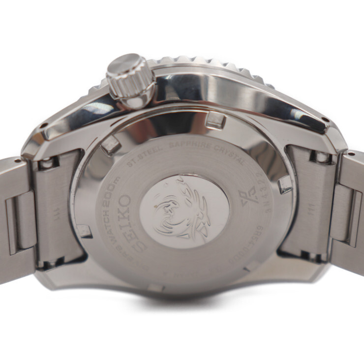 超美品 セイコー プロスペックス ダイバースキューバ 腕時計 SBEJ009 / 6R54-0DD0 シルバー グリーン文字盤 GMT 自動巻き【本物保証】_画像5