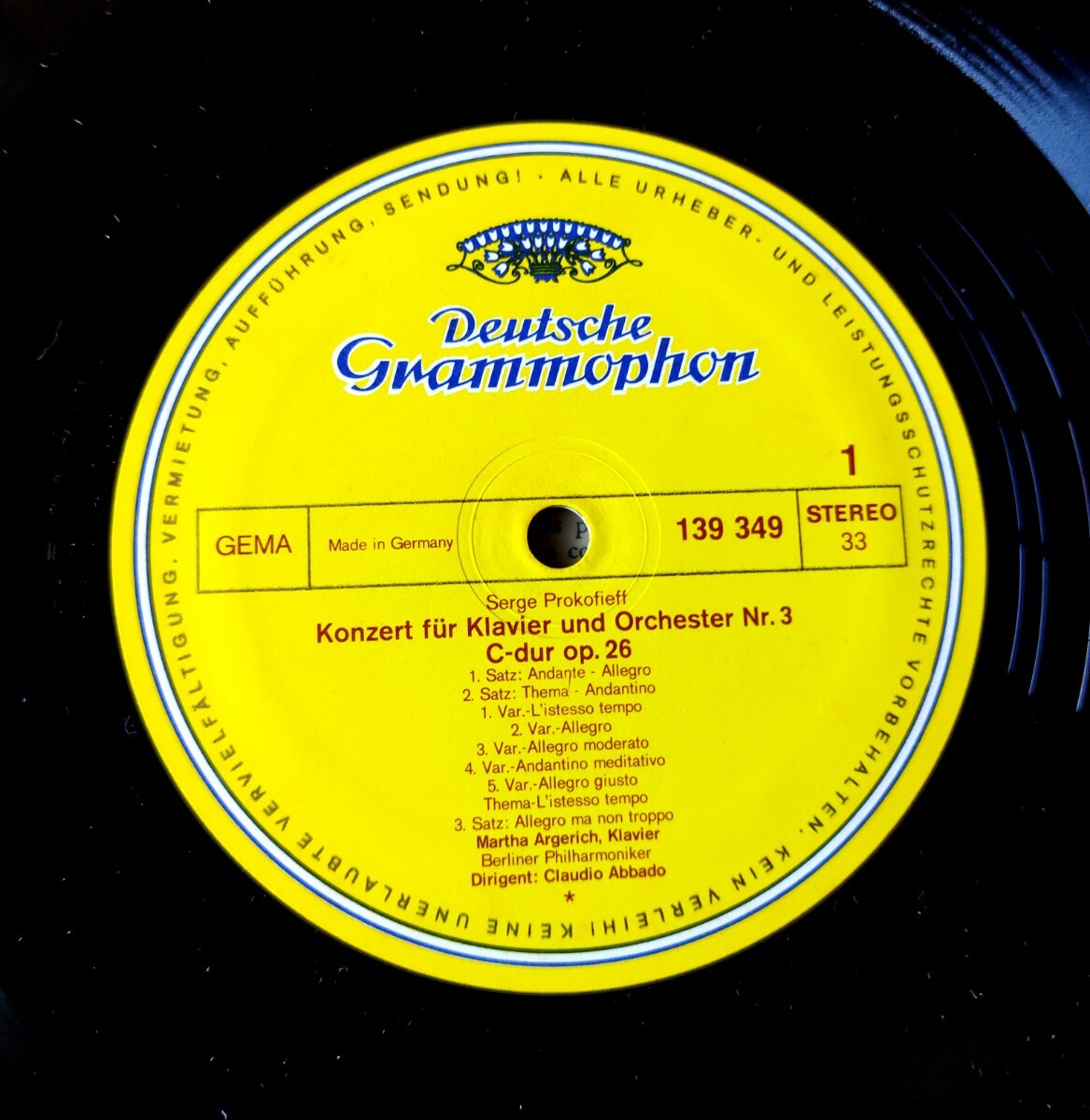 独LP M・Argerich & C・Abbado // PROKOFIEFF ・RAVEL 1967年頃発売 _画像3