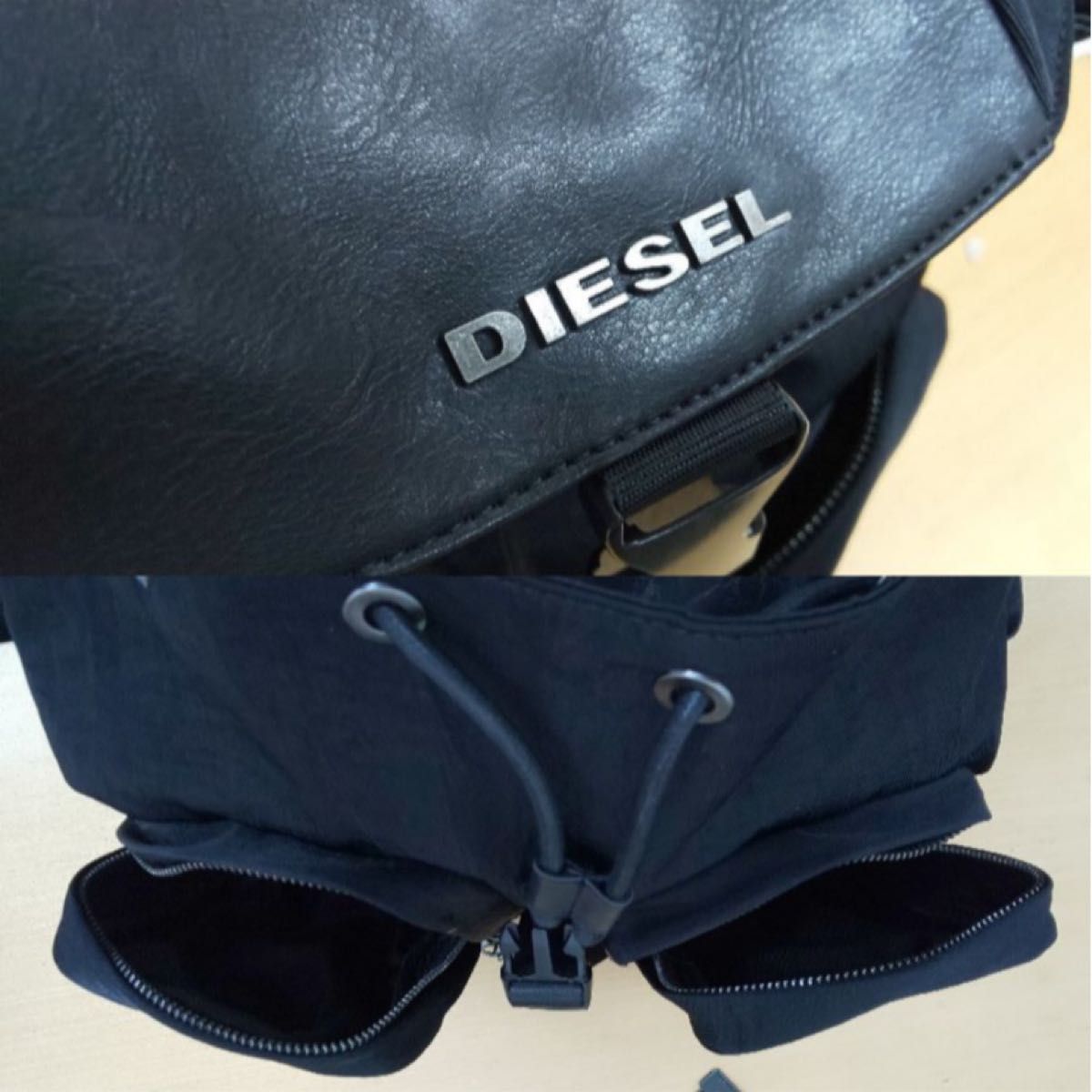 DIESEL ディーゼル フラップトップ ナイロンリュック 黒 DIESEL ディーゼル フラップトップ ナイロンリュック 黒