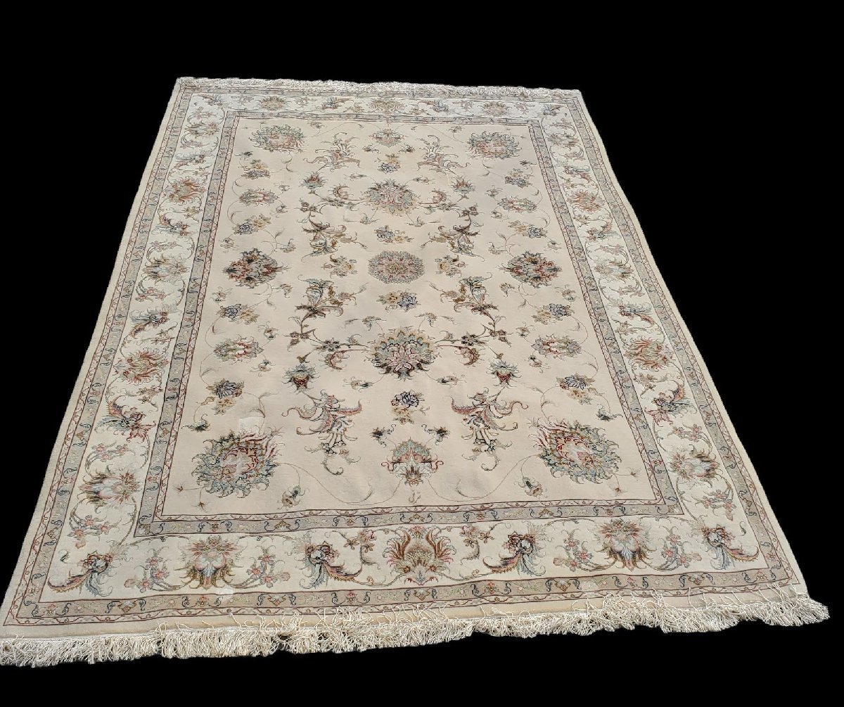 ペルシャ絨毯 イラン絨毯 243cm×166cm 絨毯 ジュータン TABRIZ AFSHAN WOOL IRAN タブリーズの画像2