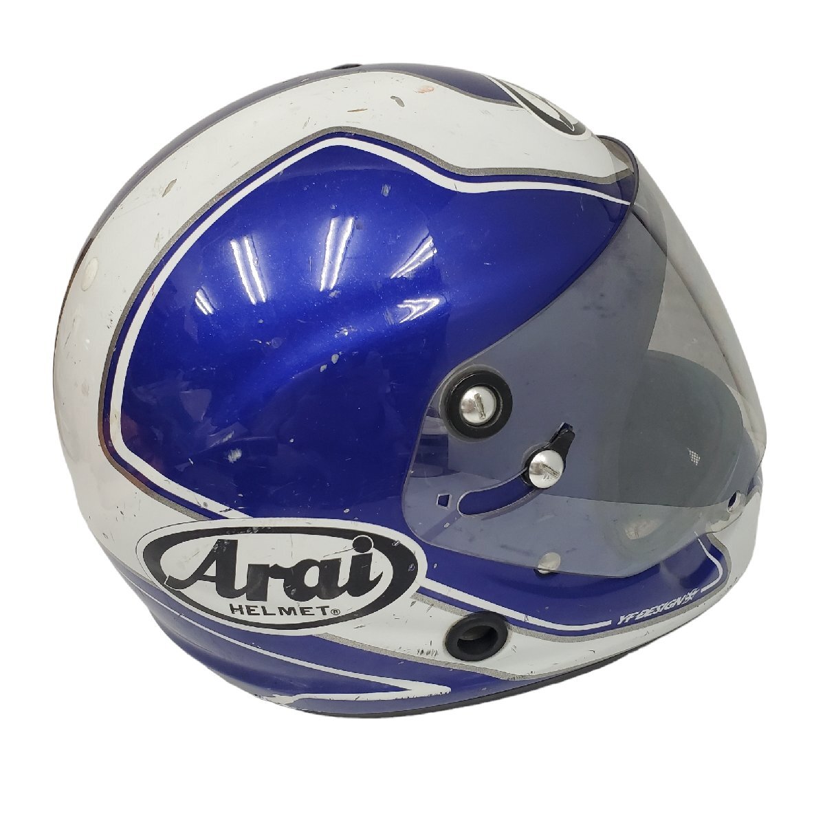 Arai アライ 競艇 ボートレースヘルメット サイズS 55-56cm 　ヘルメット　　AH-1010　ブルー・ホワイト_画像6