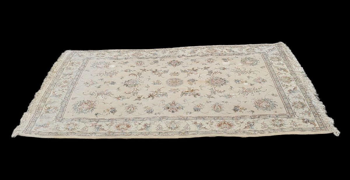 ペルシャ絨毯 イラン絨毯 243cm×166cm 絨毯 ジュータン TABRIZ AFSHAN WOOL IRAN タブリーズの画像1