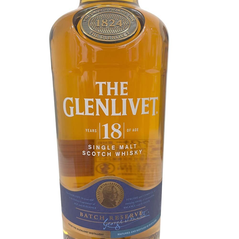 24-742 【未開栓】 グレンリベット 18年 バッチリザーブ 700ml 40％ ウイスキー シングルモルト 洋酒 THE GLENLIVET SINGLE MALT_画像4