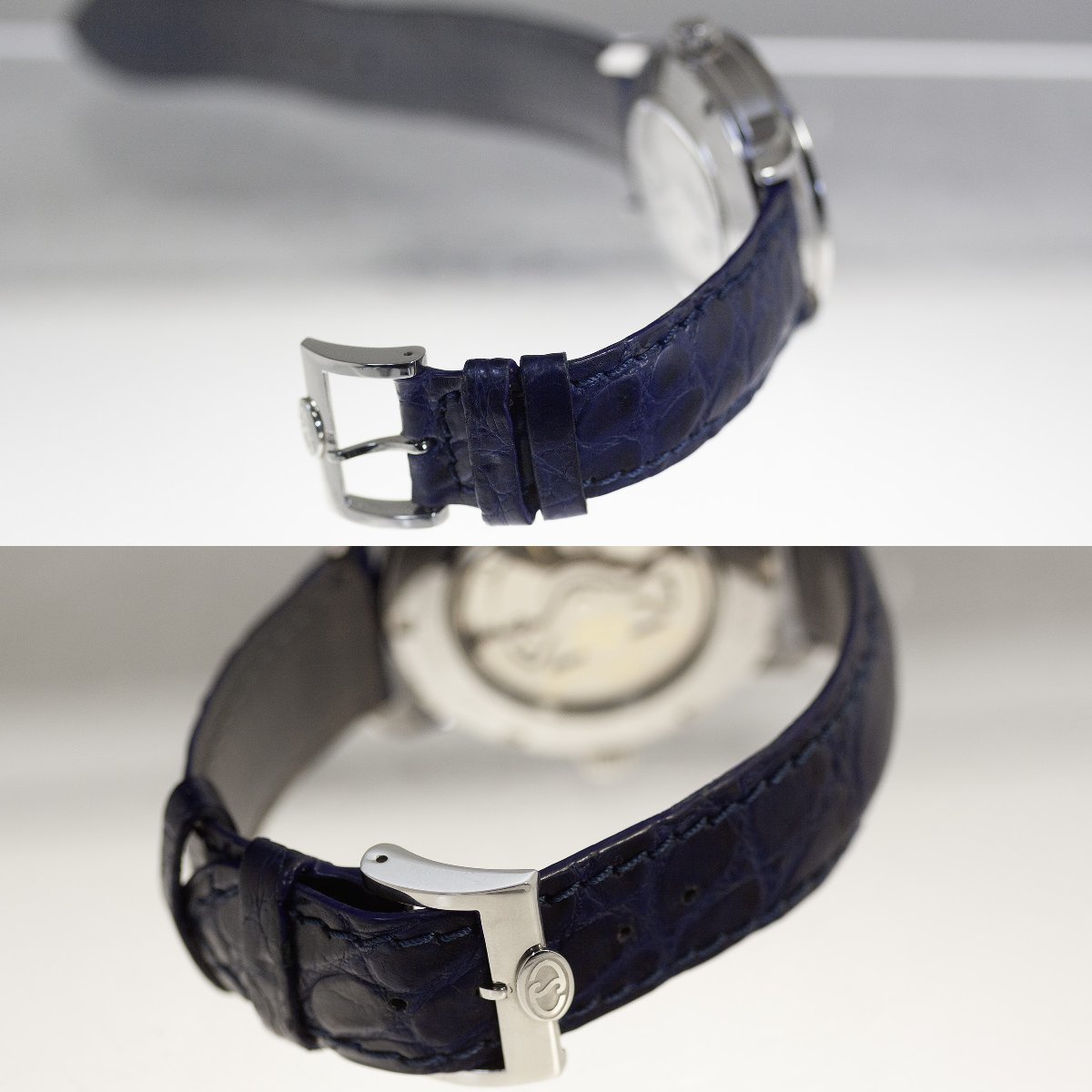 オリエントスター WZ0081DE / ネイビー DE00-C0-B CA レトログラード　腕時計　中古動作品（社外バンド装着）_画像8