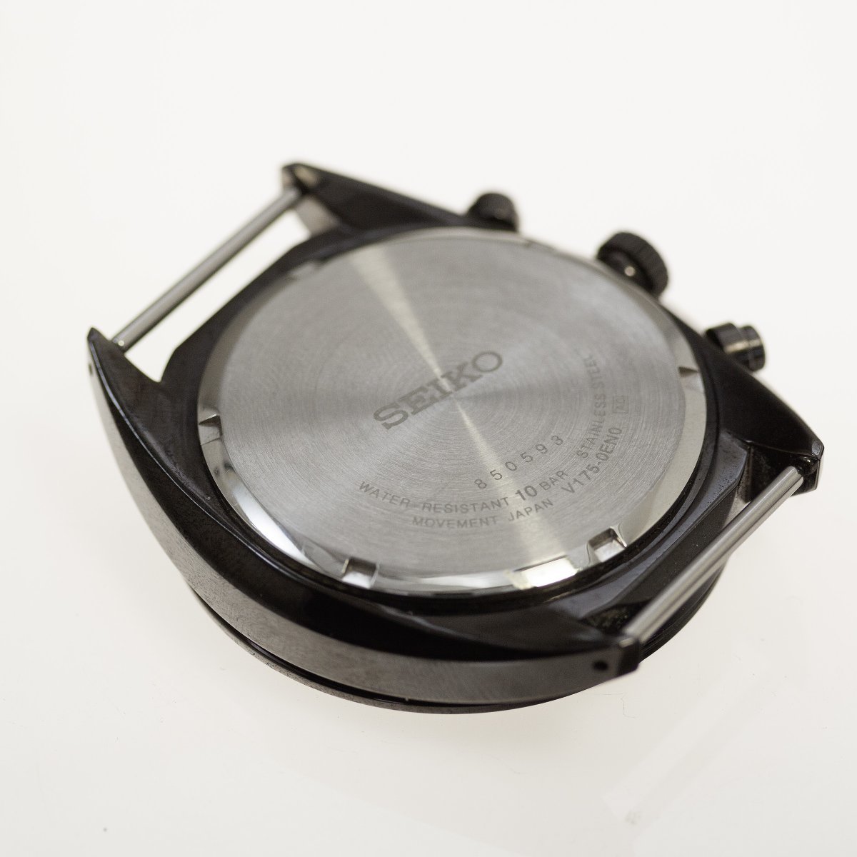 セイコー ソーラー V175-0EN0 SSC669 リクラフト クロノグラフ 黒文字盤 デイト メンズ腕時計 中古美品の画像10